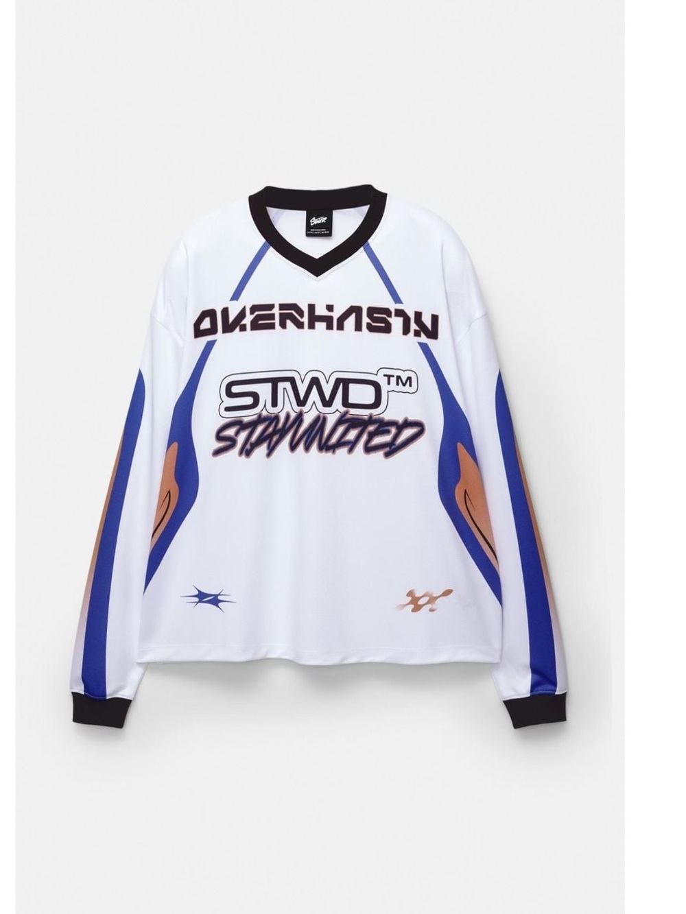 Pull&Bear STWD long-sleeve racing-style Jersey.
